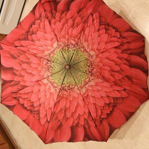 Unused - Galleria Dark Pink Gerber Daisy Umbrella Auto Open/Close